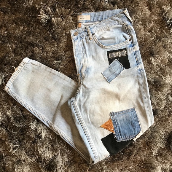 Topshop Moto Hayden Custom Patch Jeans - Picture 2 of 7